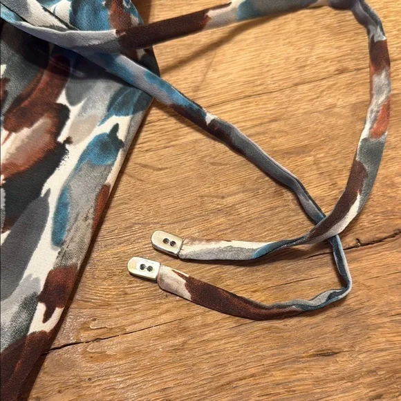 Donna Morgan watercolor drawstring Mini Dress Size 2 M1 - Picture 3 of 9